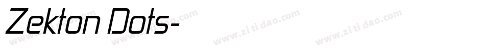 Zekton Dots字体转换